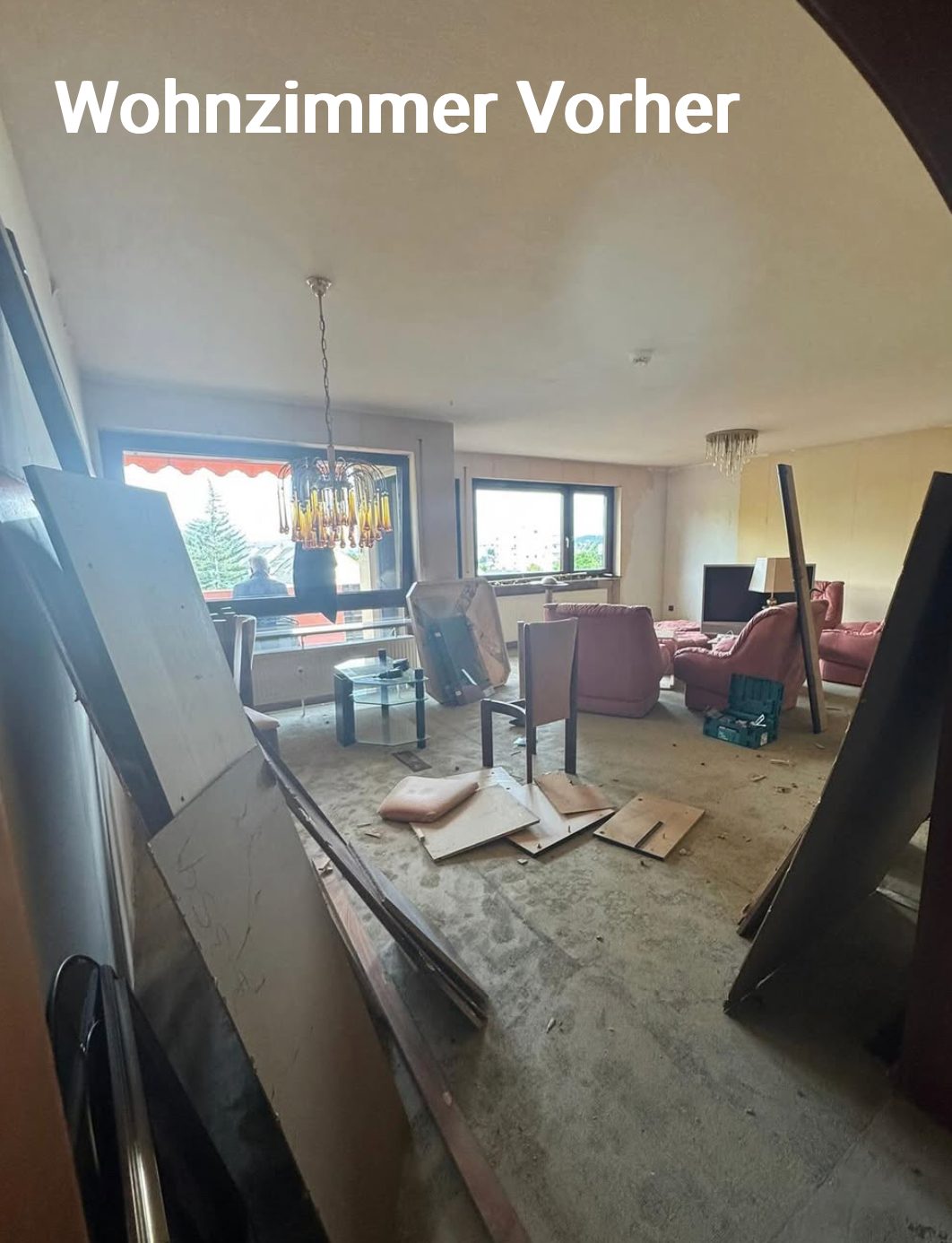 Wohnzimmer vor der Räumung